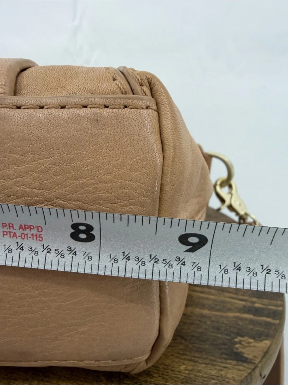 Botkier Flatiron Mini Satchel Small Camel Tan Leather Purse Crossbody Bag
